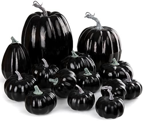 Joyhalo14 Pack Black Pumpkins for Decorating Outside, Fake/ Faux/ Foam/ Decorative/ Artificial/ C... | Amazon (US)