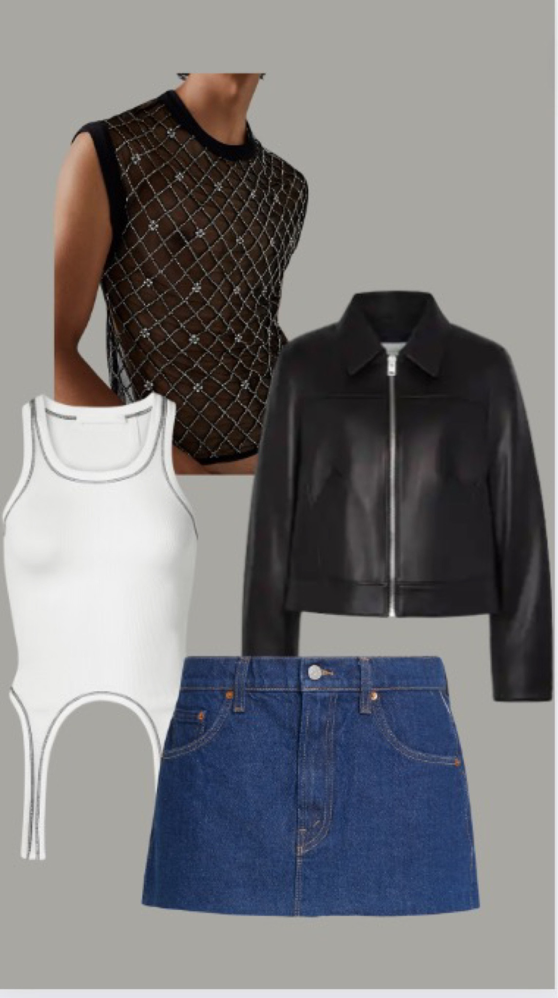 Denim mini skirt outfit to spice up the night! 

#LTKunder100 #LTKSeasonal #LTKbeauty