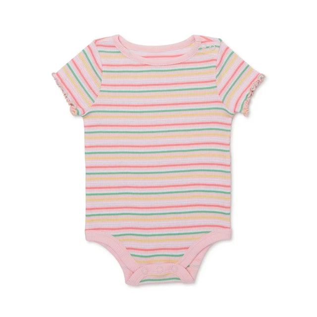 Garanimals Baby Girls’ Short Sleeve Pointelle Bodysuit, Sizes 0M-24M | Walmart (US)