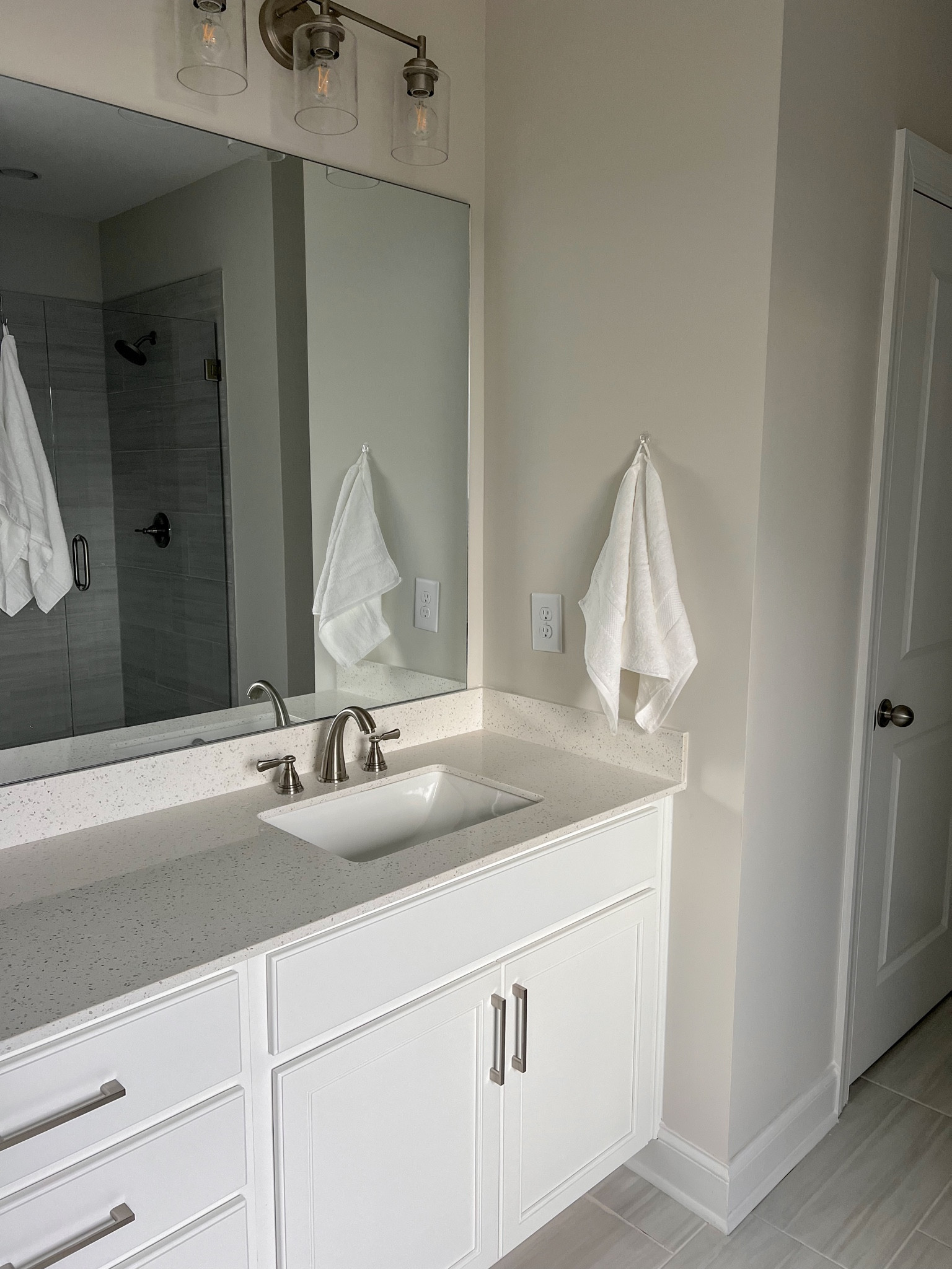 It feels so good to finally get hand towels hung up in the bathroom! To keep the routine seamless and minimal, I opted for these hooks in case I ever changed my mind down the road! #bathroom #minimalbathroom #neutralbathroom #bathtowels  

#LTKSaleAlert #LTKHome #LTKFamily