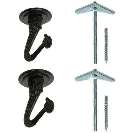 Rocky Mountain Goods Ceiling Swag Hook 2 Pack with Mounting Hardware - 1 1/2 Heavy Duty Swag Hooks f | Walmart (US)