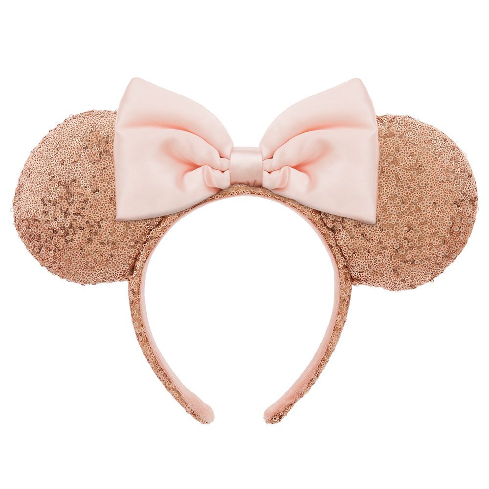 Minnie Mouse Sequin Ear Headband for Adults – Rose Gold & Pink | Disney Store