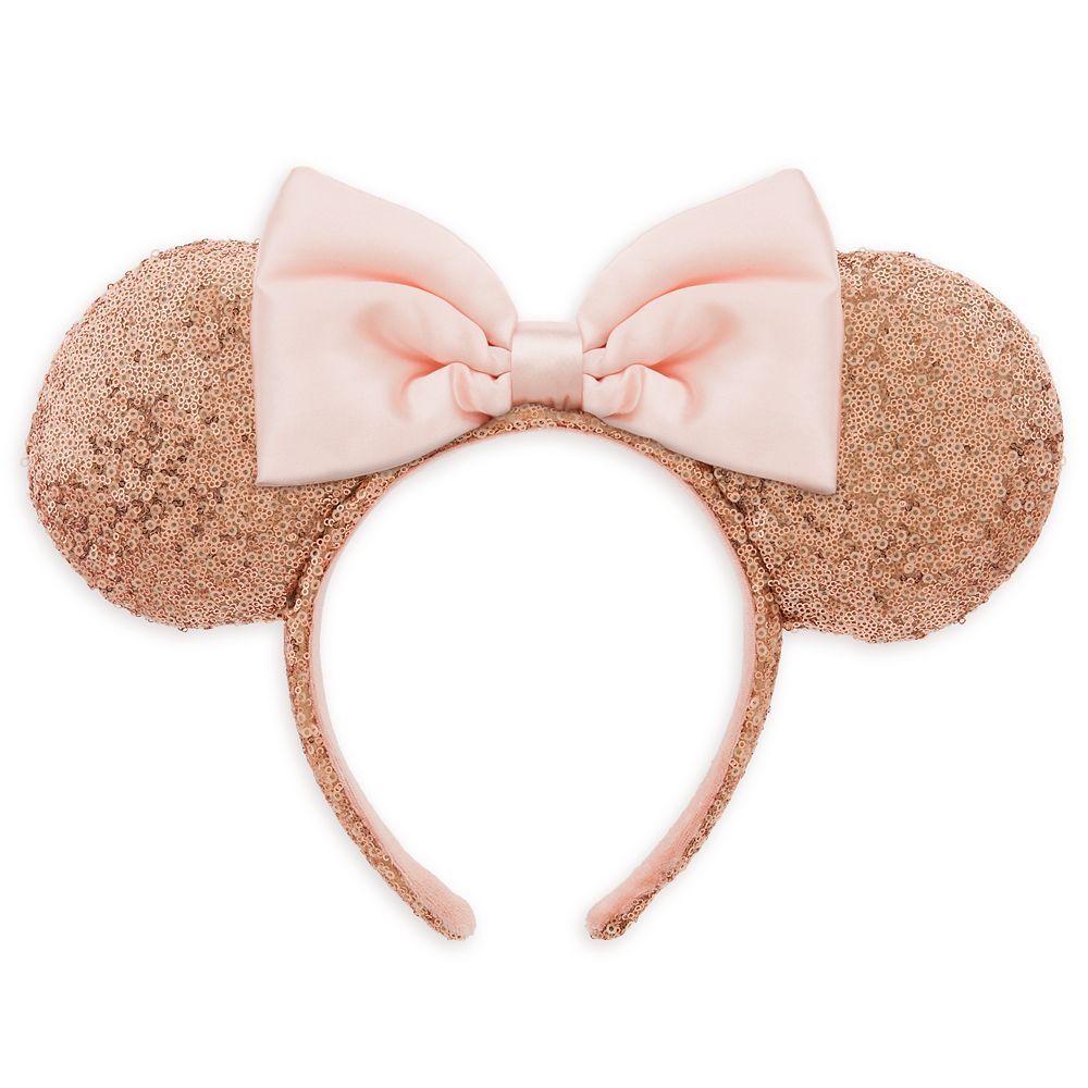 Minnie Mouse Sequin Ear Headband for Adults – Rose Gold & Pink | Disney Store