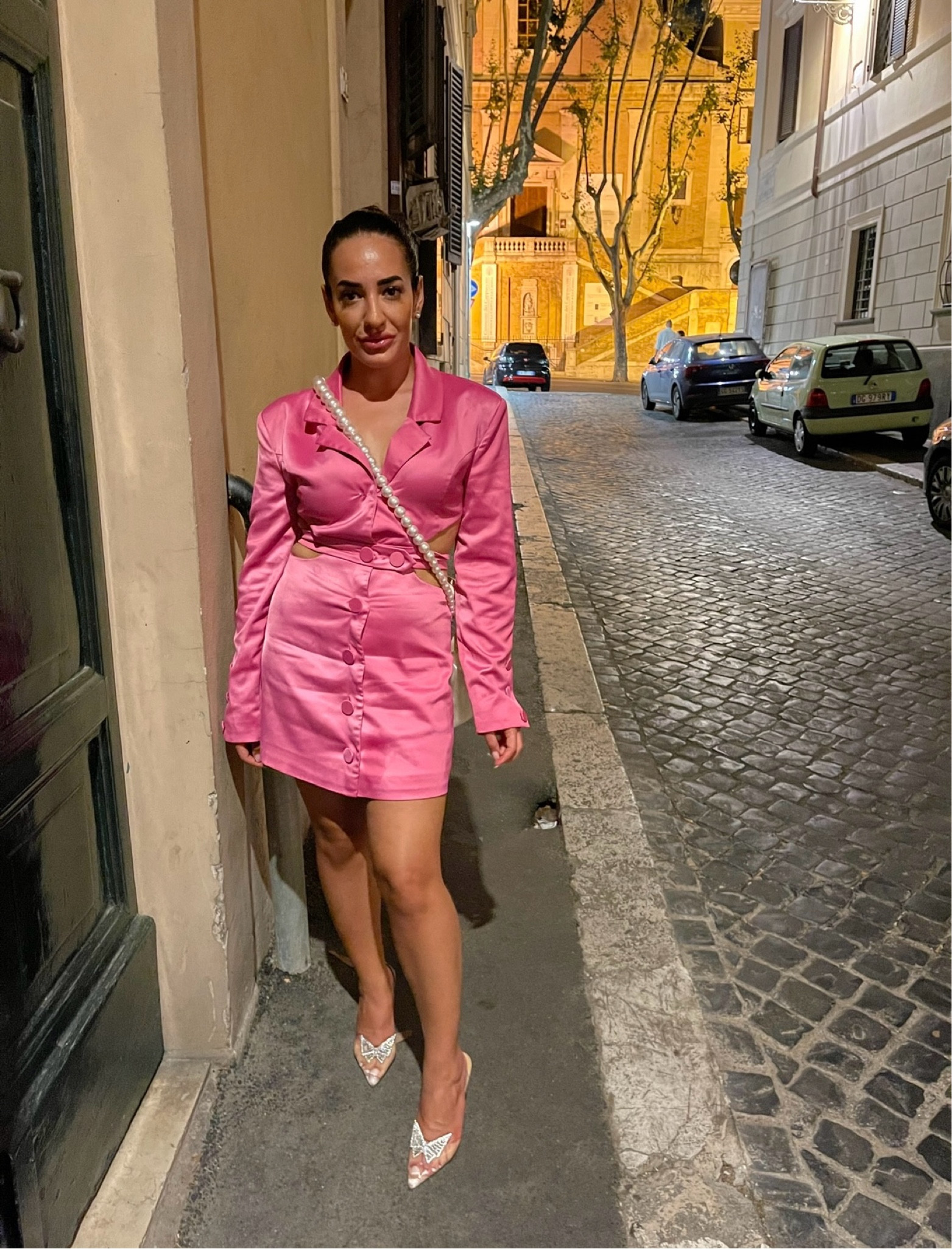 Wearing a For Love & Lemons hot pink blazer dress on the streets of Rome — well, back in 2022😂💗 linked below very similar options, in addition to a better choice for high heels currently on major sale 🫶🏼

#LTKStyleTip #LTKTravel #LTKSaleAlert