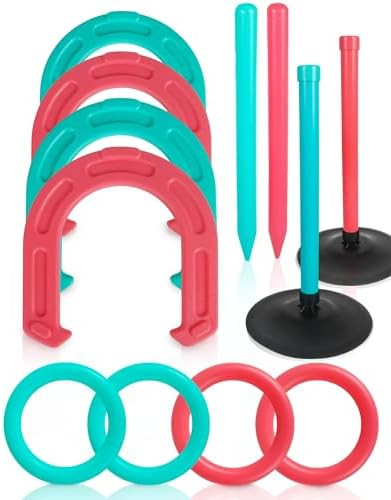 Giant Horseshoe Game Set for Adults and Family – 10" Oversized Lawn Toss Game with Jumbo Horses... | Amazon (US)