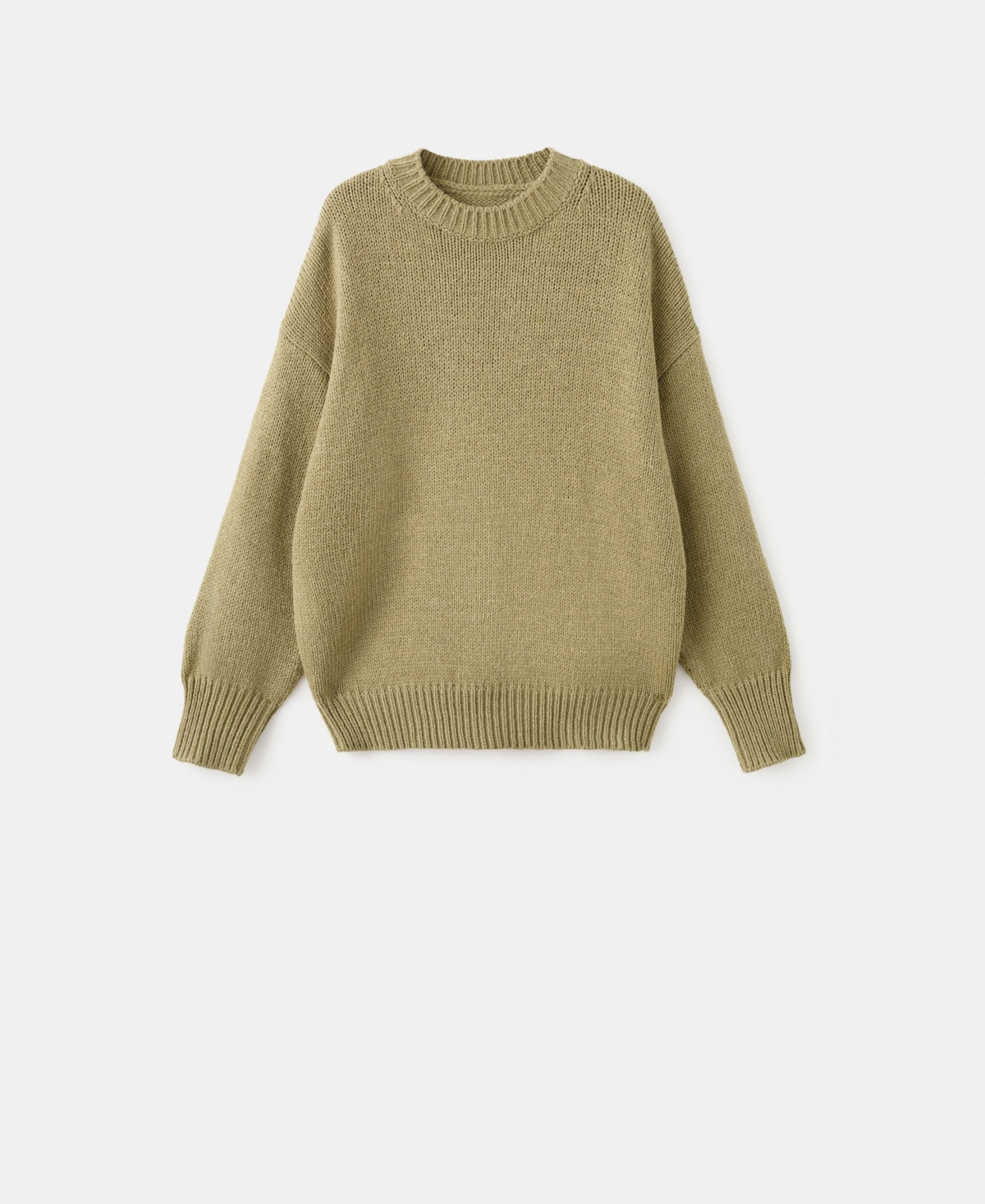 Mango Women's Oversized Chunky-Knit Sweater - Olive Green | Macy's