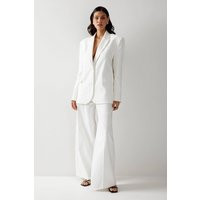 Womens Premium Tailored Wide Leg Trousers - White - 12 | NastyGal UK