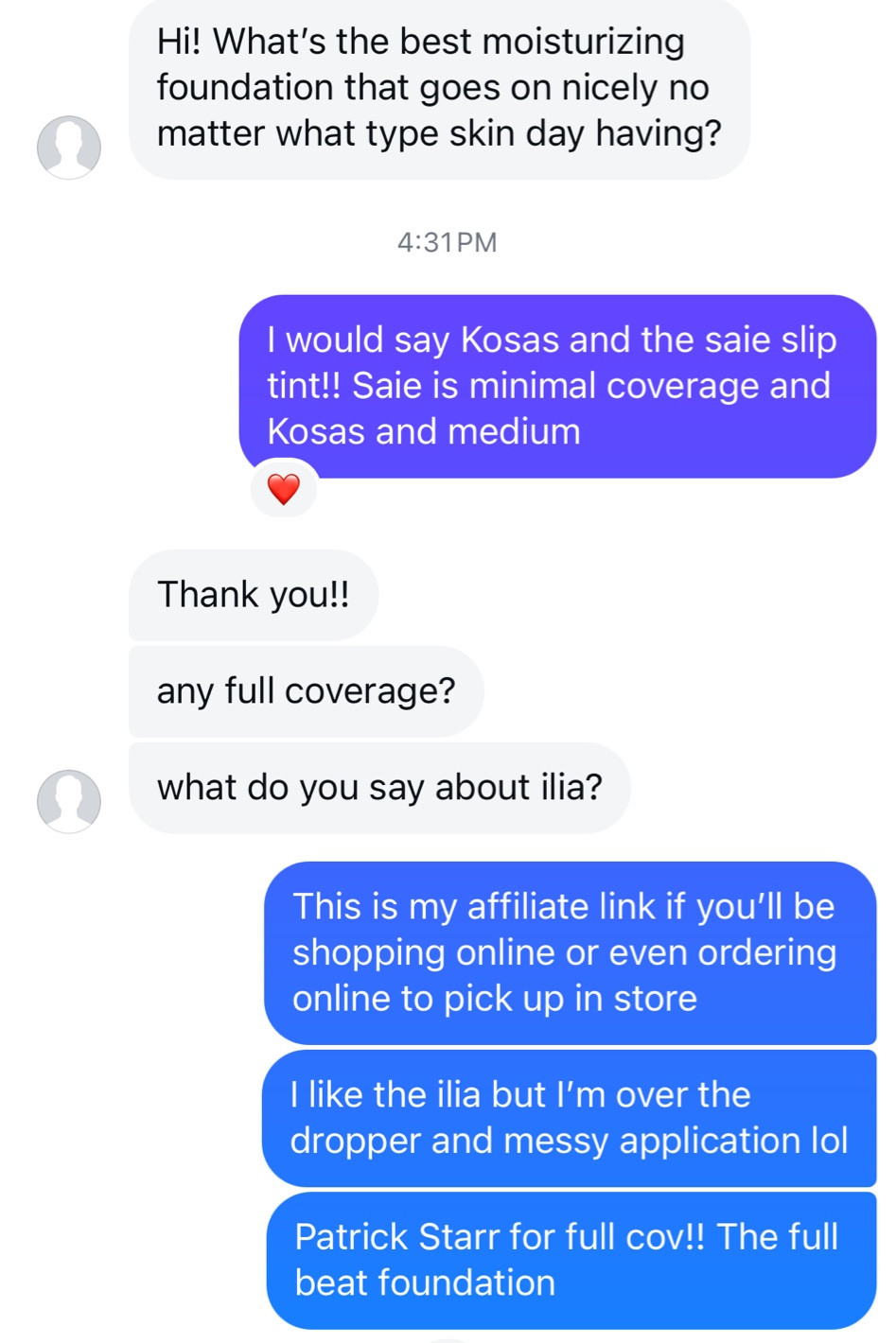 No matter how your skin is doing, these foundations are amazing! 
All are sna 