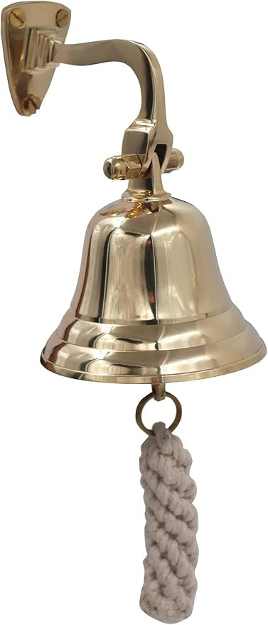 3" Solid Brass Bell Quality Marine Wall Mounted Ship Hanging Bell Perfect for Dinner, Indoor, Out... | Amazon (US)