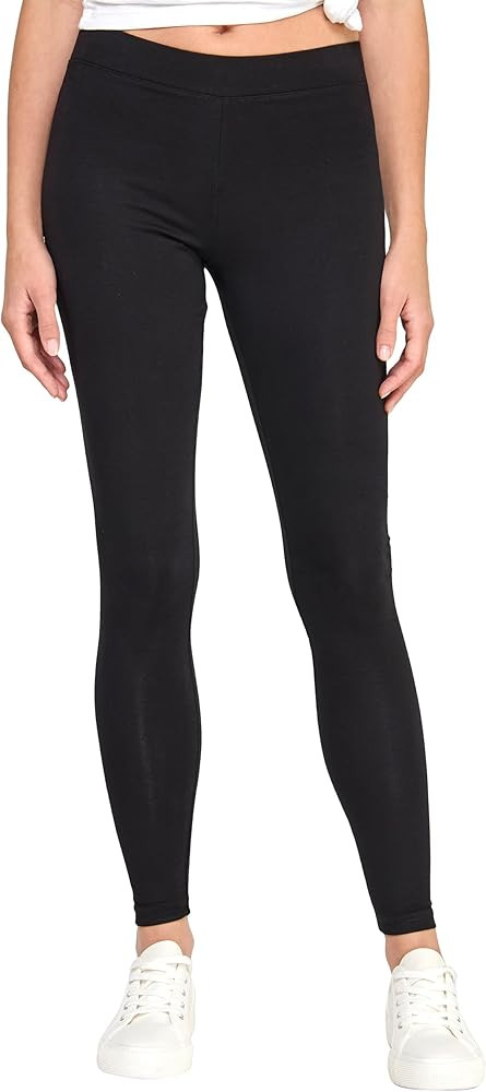 GREEN VOYAGE Women's GOTS Certified Organic Cotton Mid Rise Super Soft Knit Leggings | Amazon (US)