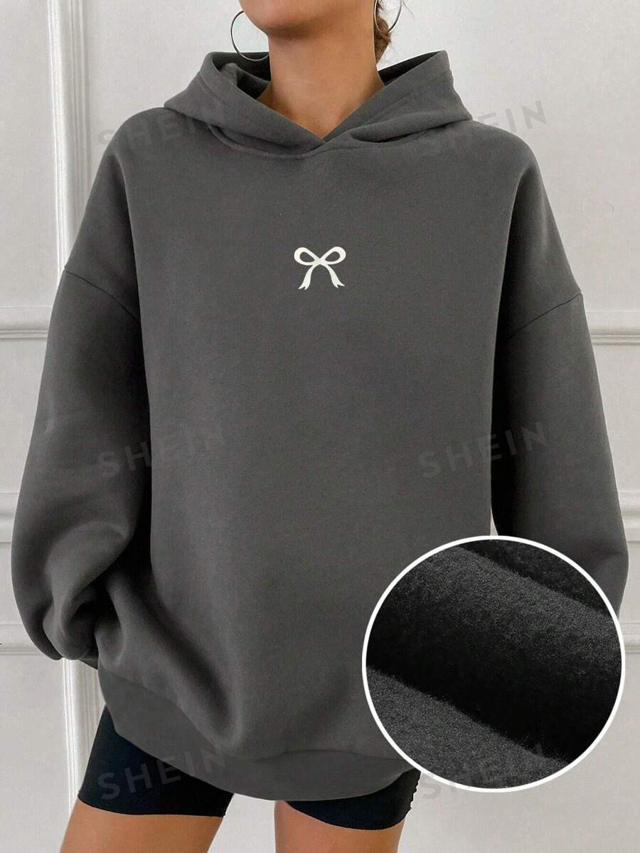 DAZY 1pc Unisex Casual Thermal Lined Plain Hoodie , Women Blank Hoodie Sweatshirt | SHEIN