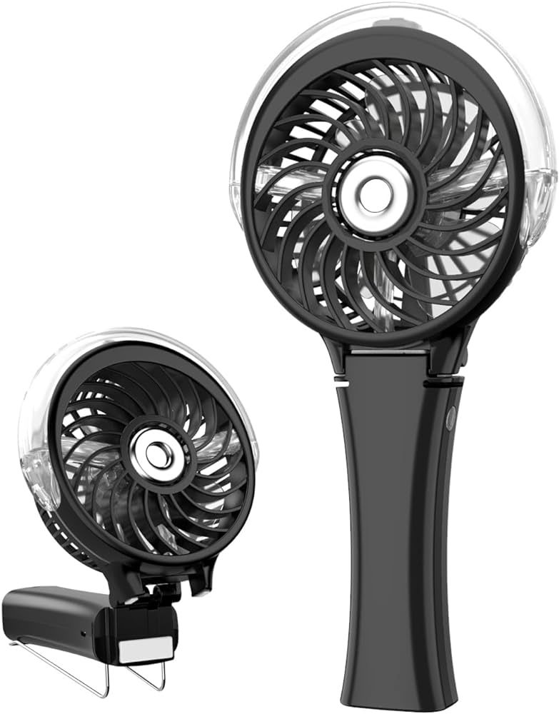 HandFan Handheld Misting Fan, Portable Mister Fan, USB Rechargeable Personal Mist Fan, Battery Op... | Amazon (US)