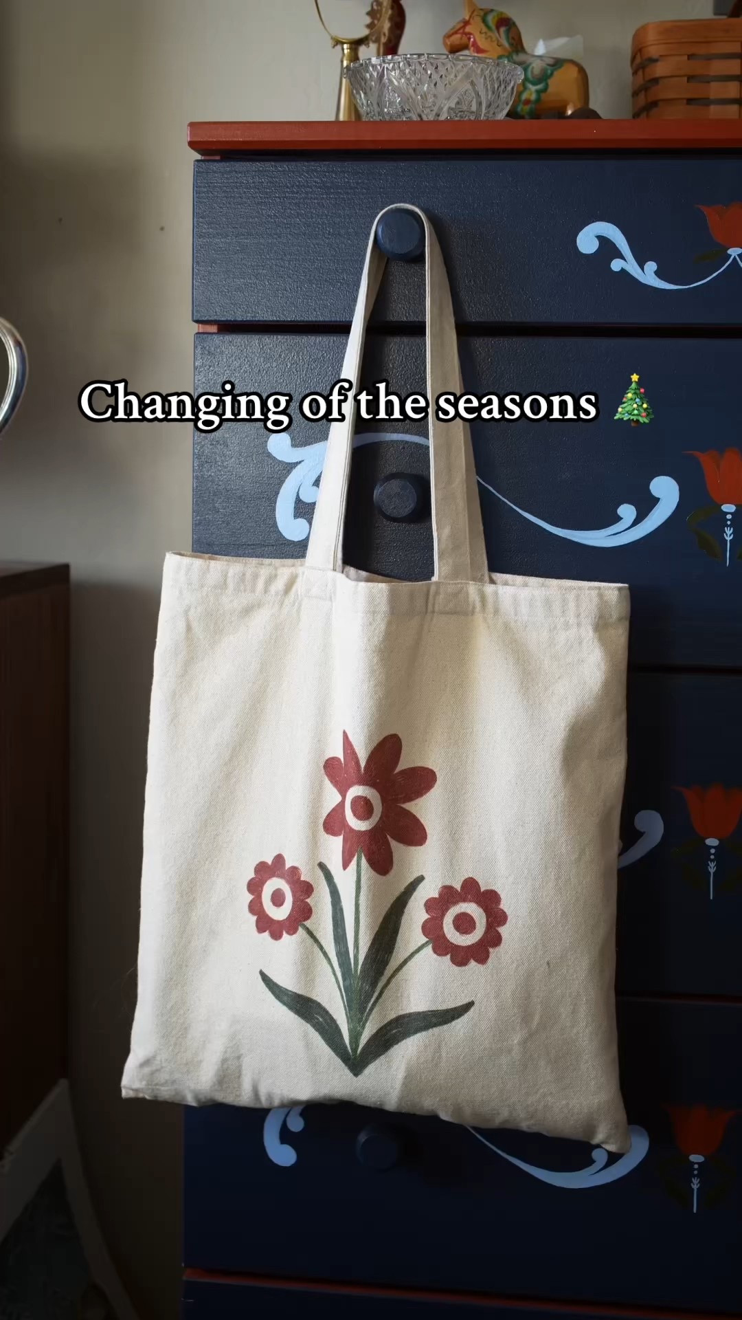 Scandinavian Folk art tote bag with rosemaling. Small practical gifts that support small businesses :) 

#LTKStyleTip #LTKHoliday #LTKGiftGuide