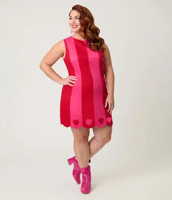 Plus Size Stripe Scallop Mini Dress | Nordstrom