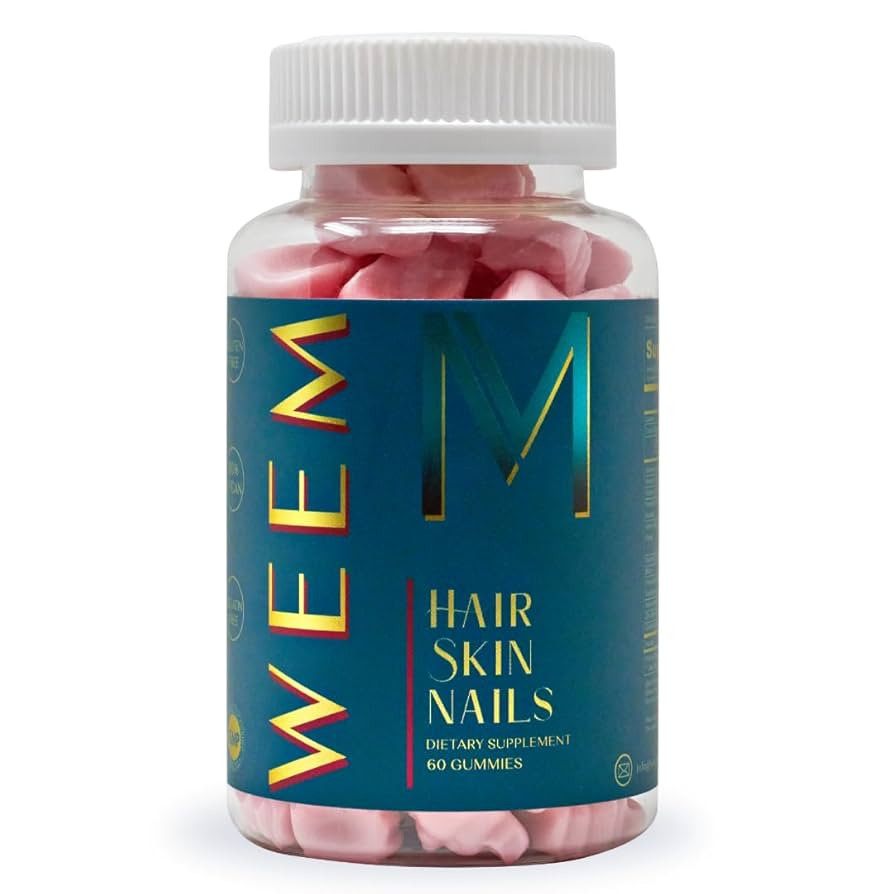 WEEM Hair Skin and Nails Gummies - Supports Healthy Hair - Vegan biotin Vitamins for Women & Men ... | Amazon (US)
