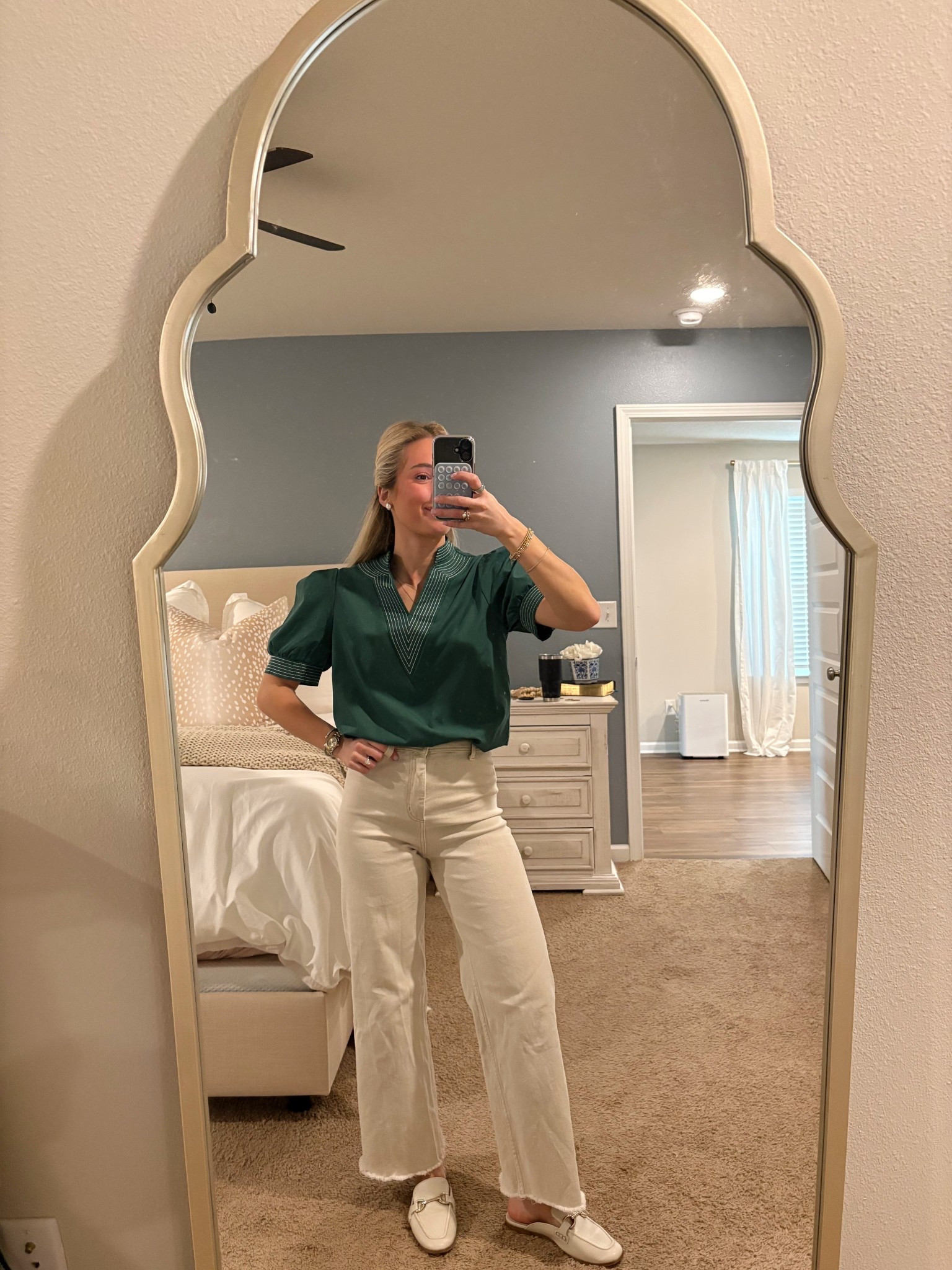 Loving this Amazon top!! 💚💚 
Top: S
Bottoms: 0


#LTKdayinmylife #LTKootd