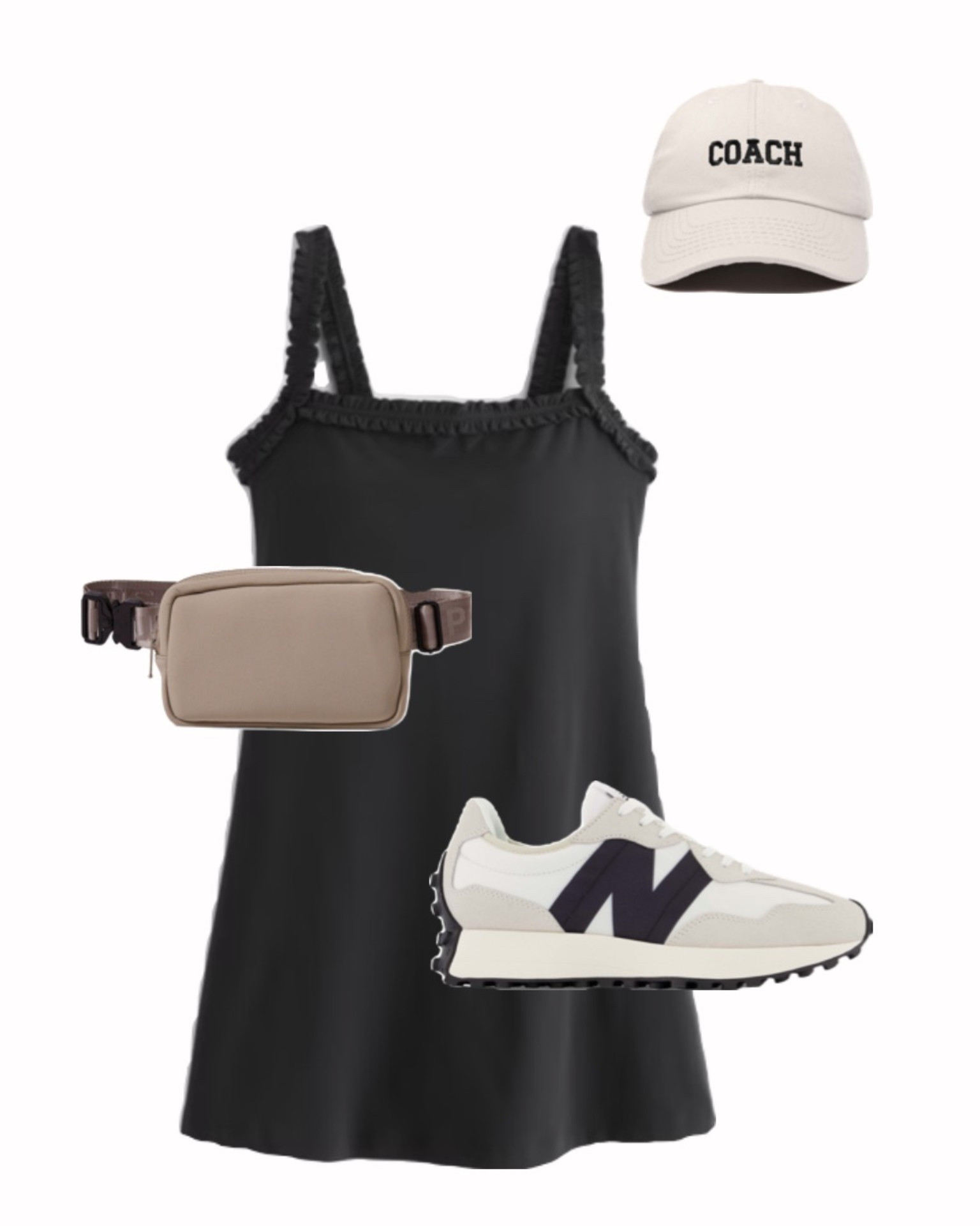 Easy everyday athletic dress outfit 🤍 20% off! 

waste management outfit idea, phoenix open outfit, golf girl outfit, black athletic dress, sporty casual outfit, athleisure dress, everyday summer outfit, casual sneakers outfit, New Balance sneakers, neutral outfit ideas, baseball cap outfit, dad hat style, belt bag outfit, travel day outfit, errands outfit, comfy chic look, off duty style, summer athleisure outfit

#LTKfitnessgoals #LTKSaleAlert #LTKActive
