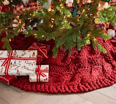 Colossal Knit Tree Skirt | Pottery Barn (US)