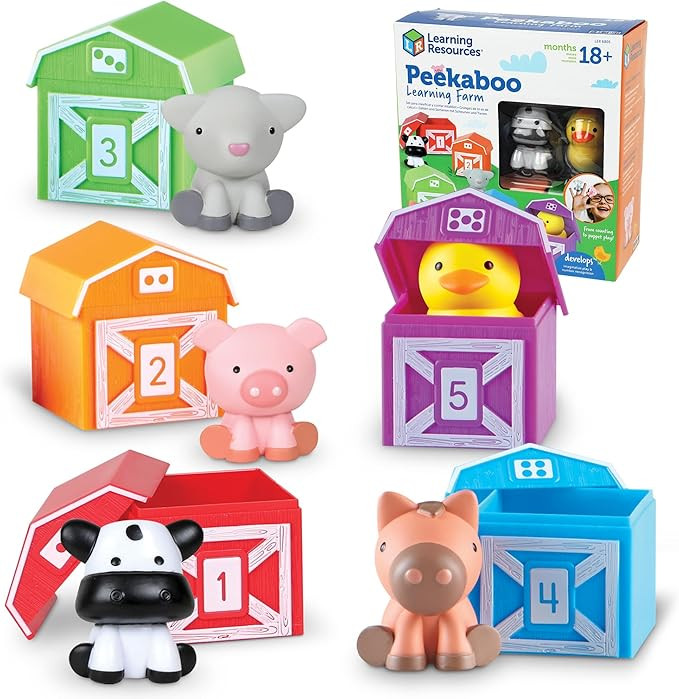 Learning Resources Peekaboo Learning Farm - 10 Pieces, Ages 18+ Months Toddler Learning Toys, Cou... | Amazon (US)