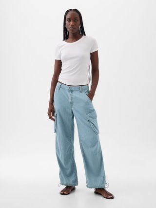 Mid Rise Wide Baggy Cargo Jeans | Gap (CA)
