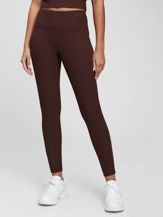 GapFit High Rise Blackout Ribbed Full Length Leggings | Gap (US)