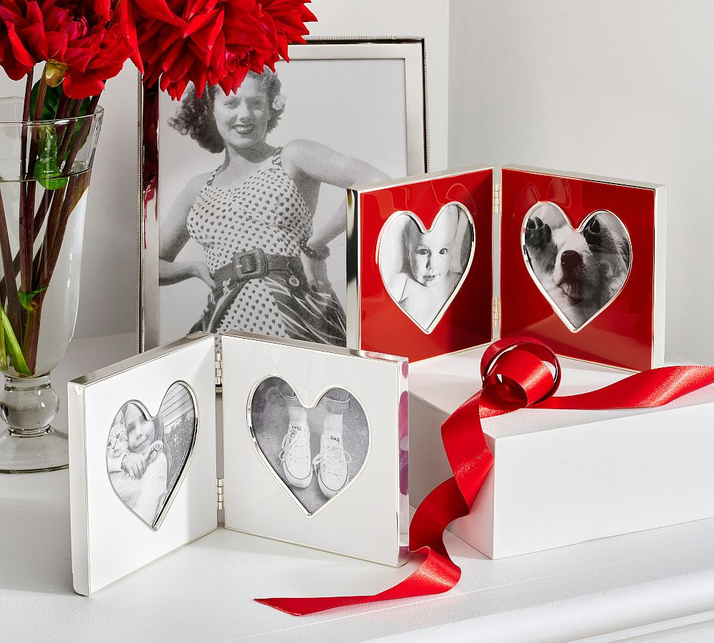 Enamel Heart Bifold Frames | Pottery Barn (US)