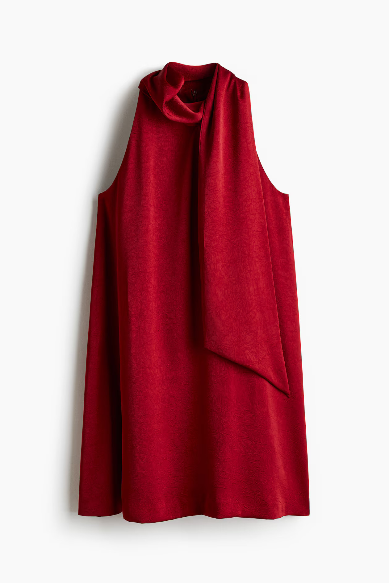Scarf-Collar Dress - Dark red - Ladies | H&M US | H&M (US + CA)