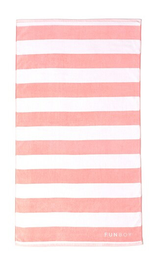 Pink Cabana Beach Towel in Pink | Revolve Clothing (Global)