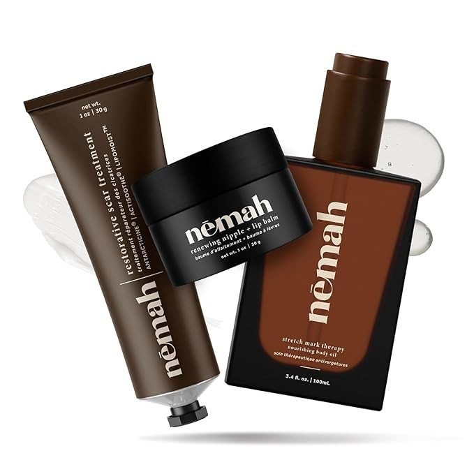 New Mama Postpartum Kit - Nourishing Belly Oil, Restorative Scar Treatment and Renewing Nipple + ... | Amazon (US)