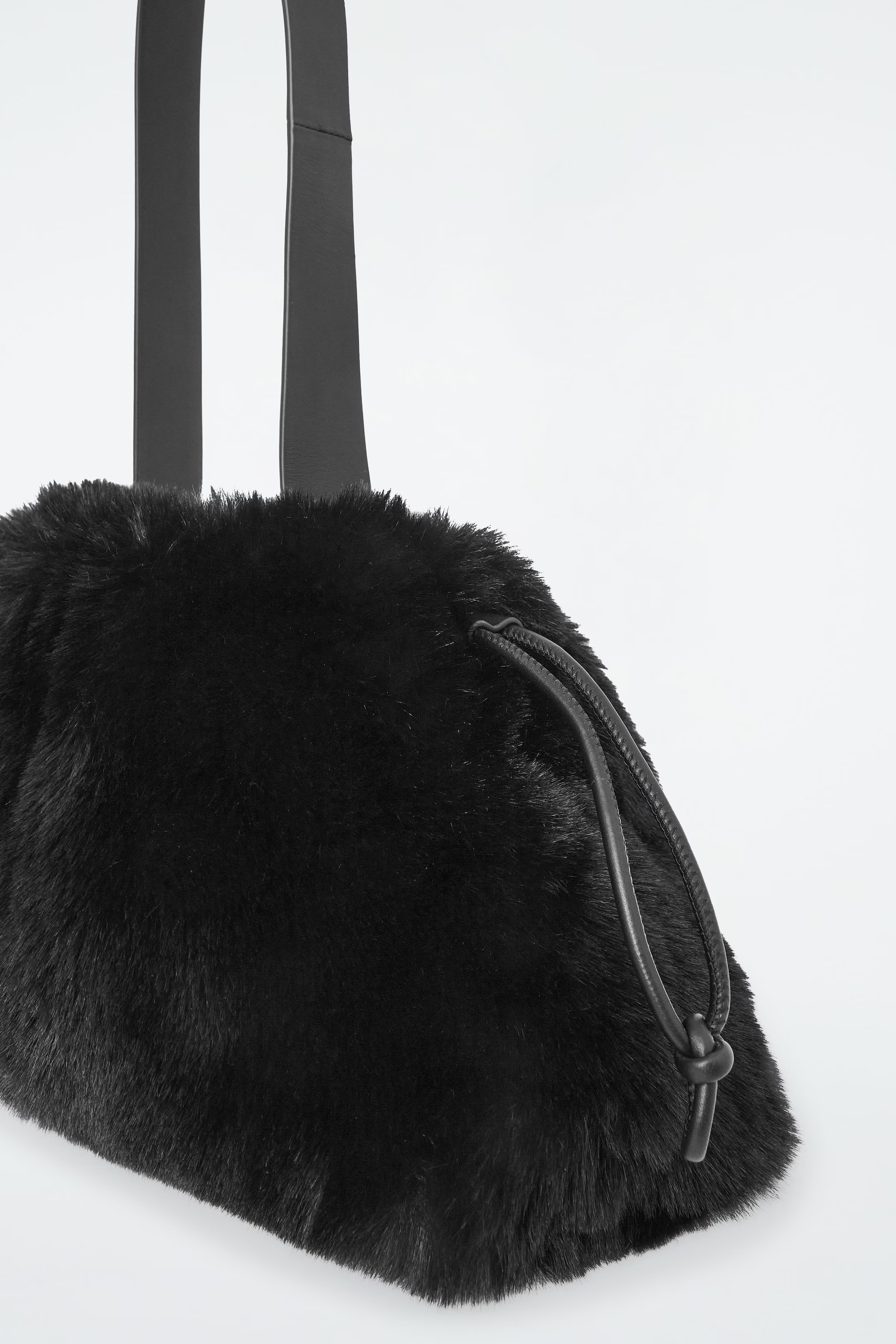 CAVATELLI CLUTCH BAG - FAUX FUR EFFECT - BLACK | COS US | COS (US)