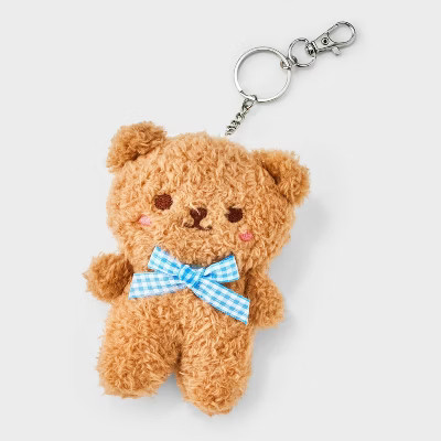 Girls' Teddy Bag Charm - art class™ Brown: Animal Icon Keychain, Lobster Claw Clasp, Iron & Pol... | Target