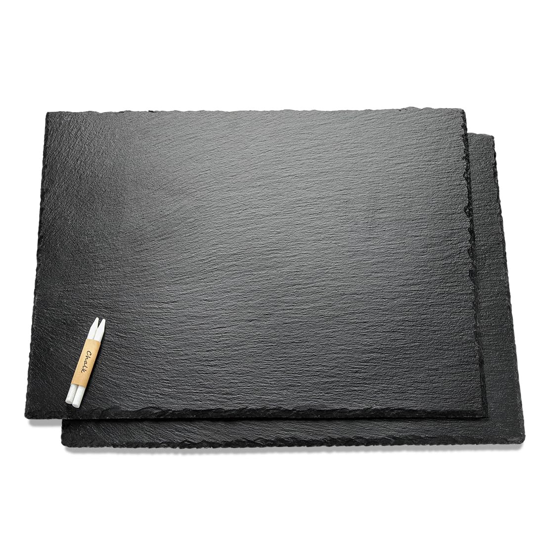 2 Pcs 16x12in Large Slate Cheese Boards Slate Board for Meat Cheese Appetizers, Slate Cheese Tray... | Amazon (US)