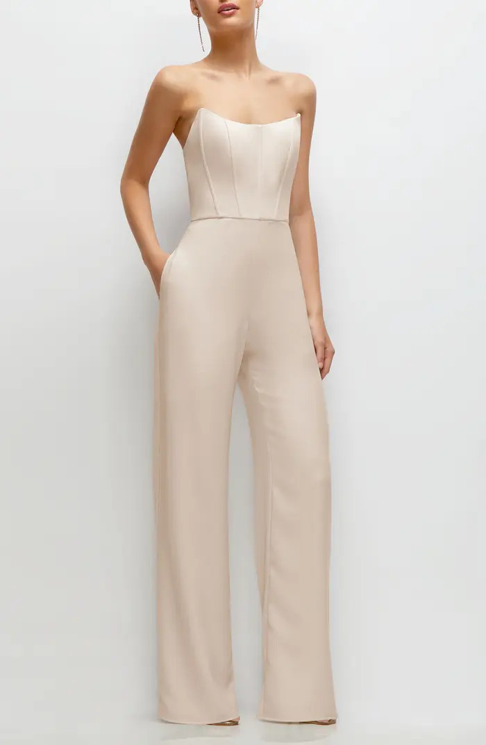 Corset Strapless Wide Leg Jumpsuit | Nordstrom
