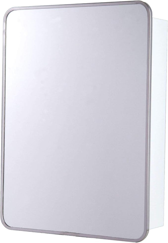 Ketcham 105RSWT-LH Surface Mounted Round Corner Series Medicine Cabinet Left Hand Hinge, 16" x 22... | Amazon (US)