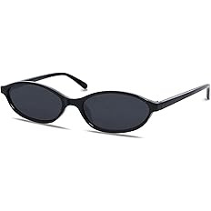 Retro Oval Sunglasses for Women Chic Cat Eye 90s Sunnies Lightweight Narrow Shades Trendy UV prot... | Amazon (US)