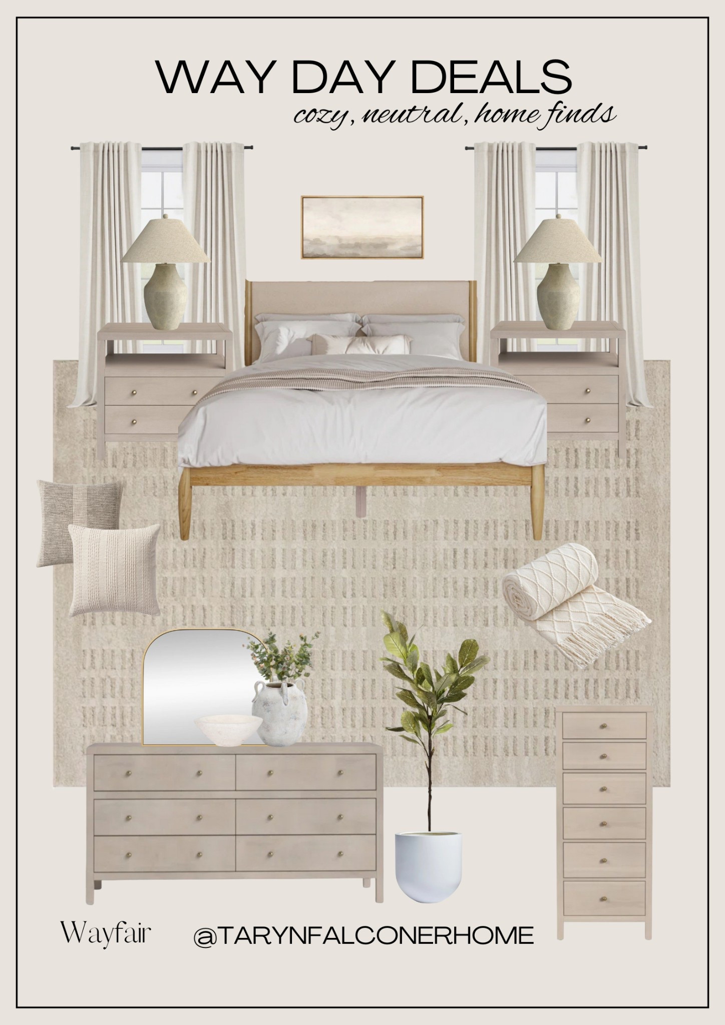 EXTENDED WAY DAY DEALS! 

#bedroom #bed #lamp #windowtreatments #rug #cozybedroom #dresser #fauxplant #bedroomfurniture #mirror #onsale #deals

#LTKHome #LTKSaleAlert