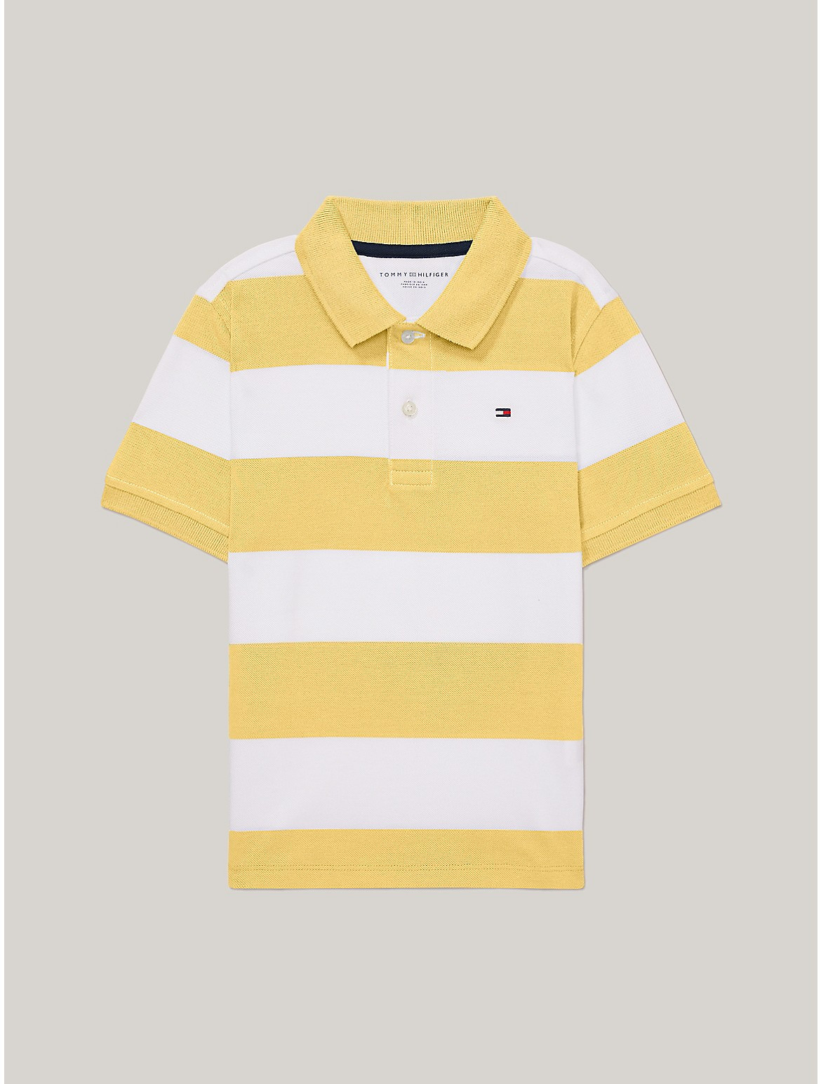 Tommy Hilfiger Boys' Kids' Rugby Stripe Polo - Yellow - L | Tommy Hilfiger (US)