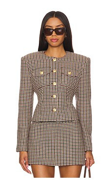 Ronny Kobo Jerry Jacket in Oxblood Multi from Revolve.com | Revolve Clothing (Global)