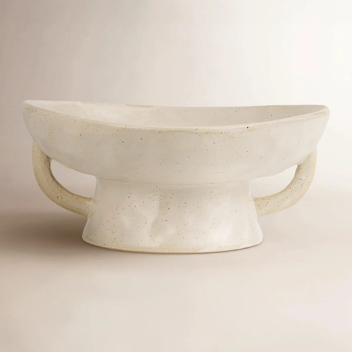 Stoneware Pedestal Bowl with Handles | Wayfair North America