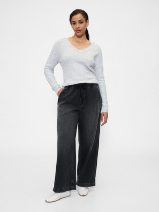High Rise Pull-On Wide-Leg Jeans | Gap Factory