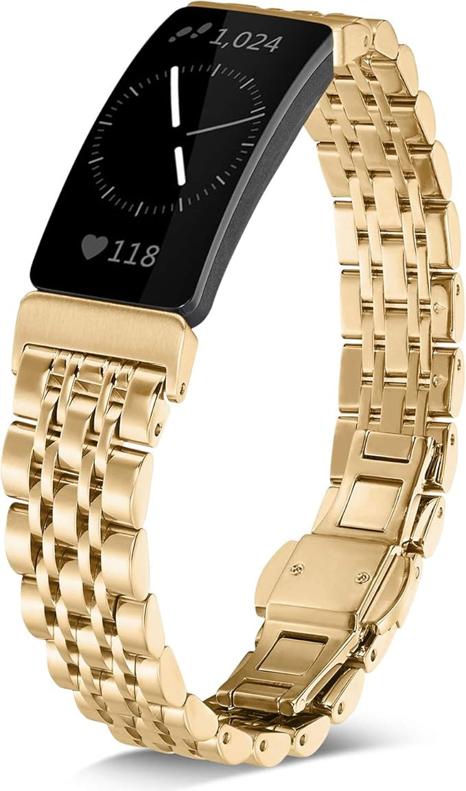 Shangpule Compatible for Fitbit Inspire HR / Inspire 2 / Inspire Bands , Stainless Steel Metal Re... | Amazon (US)