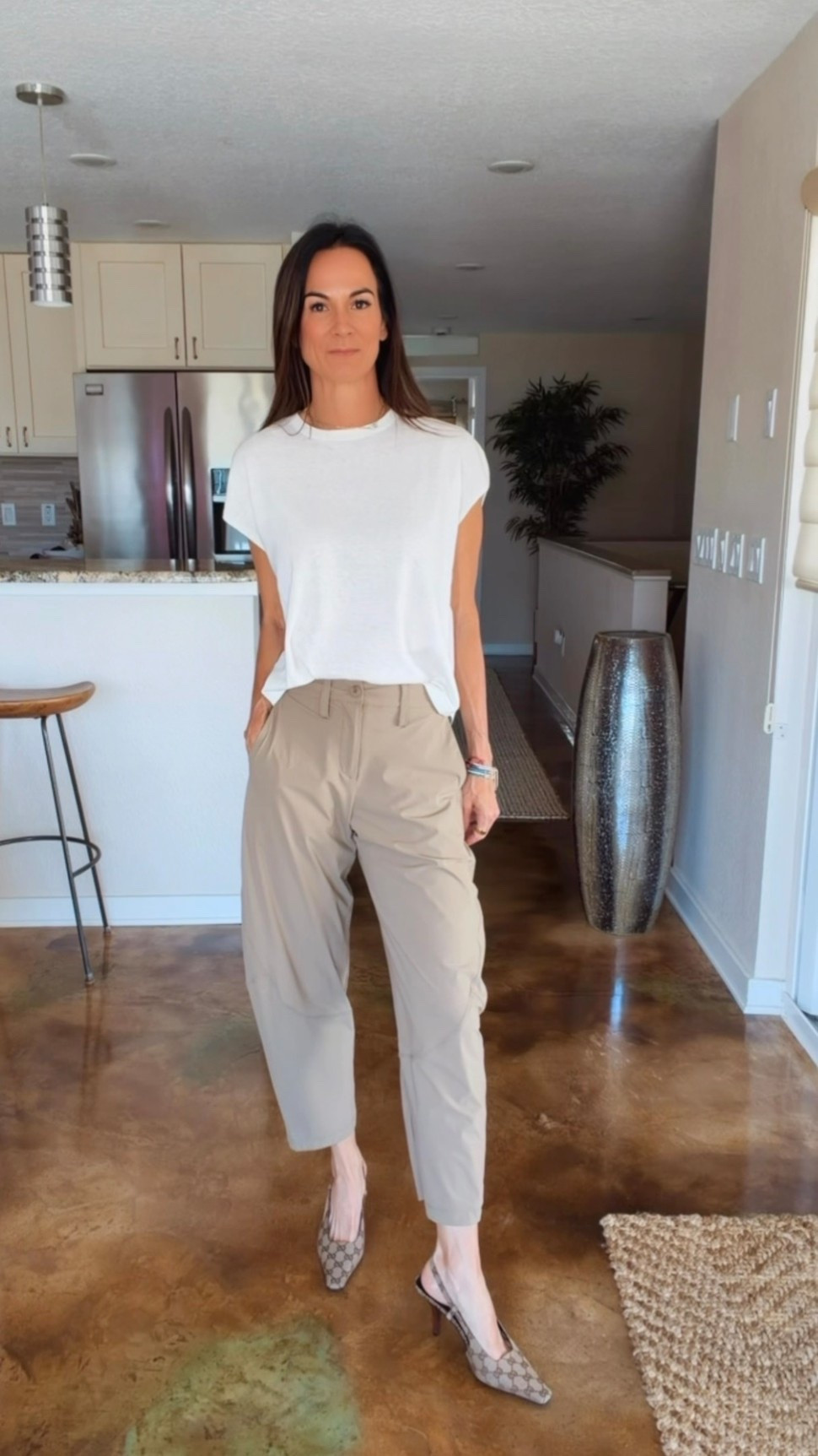 Same lightweight sweater top… two completely different vibes 🤍✨
One look says “running errands but make it designer.”
The other says “martini at 6.” 😌🍸

Proof that shoes really do change the entire outfit. From sporty Prada sandals to Gucci heels with the SAME viral bottoms… and honestly I can’t decide which version I love more 👏🏼

Use code NICOLE15 for a discount 🤍

#NicoleColeeStyle #EffortlessChic #LuxuryCasualStyle #NeutralStyleInspo #EverydayDesigner

#LTKootd #LTKgrwm #LTKdayinmylife