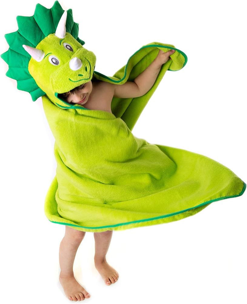 Little Tinkers World Premium Hooded Towel for Kids | Dinosaur Design | Ultra Soft and Extra Large... | Amazon (US)