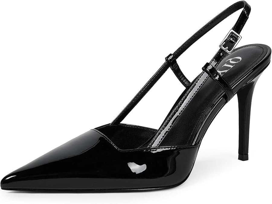 Closed Toe Slingback Heels Women Pumps Strappy Pointed Toe Stiletto Heels for Women Wedding Party... | Amazon (US)