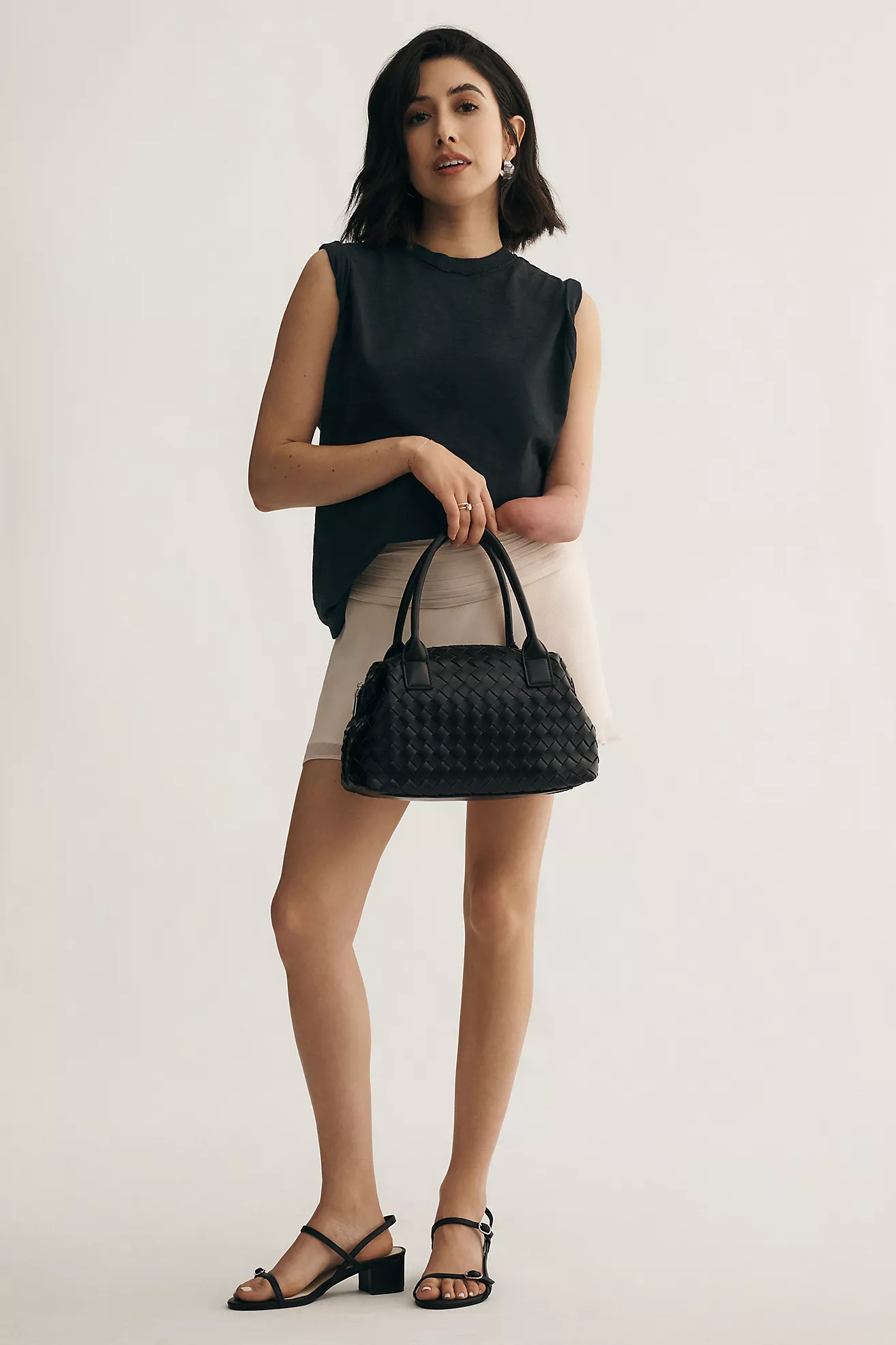 Pilcro Slub Rolled Muscle Tee | Anthropologie (US)