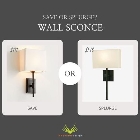 We love the classic design yet modern finish of this wall sconce! It’s perfect for using throughout the home, but will you Save or Splurge?!

#LTKhome #LTKfamily #LTKSeasonal
