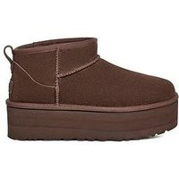 UGG Womens Classic Ultra Mini Platform Boots - Burnt Cedar, Brown, Size 8, Women | Very (UK)