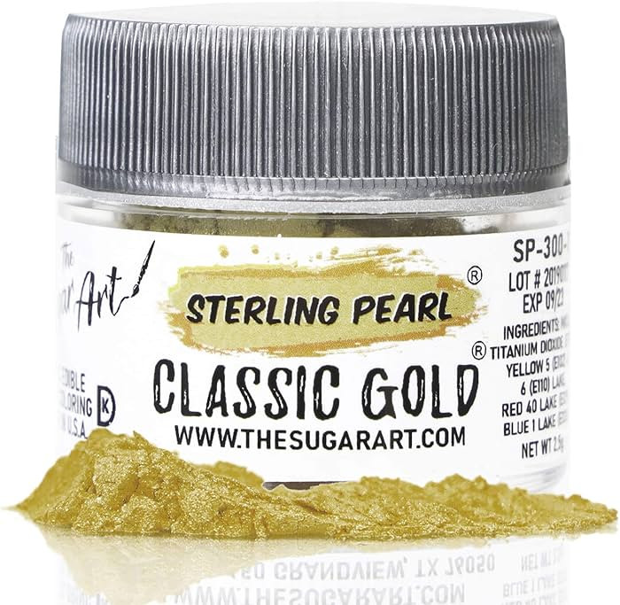 The Sugar Art - Sterling Pearl - Edible Shimmer Powder For Decorating Cakes, Cupcakes, Cake Pops,... | Amazon (US)