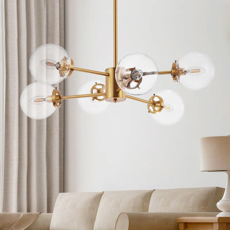Dilley 6 - Light Sputnik Modern Linear Chandelier | Wayfair North America