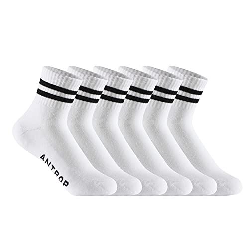 WoMen Quarter Crew Cotton Heel Tab Athletic Running Cushion Socks (6 Pairs) | Amazon (US)